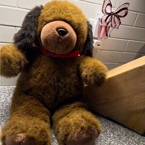 Vintage Brown Plush Dog